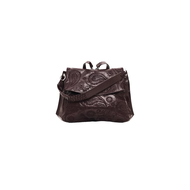 Sac à dos moyen à motif cachemire rouge <span itemprop=
