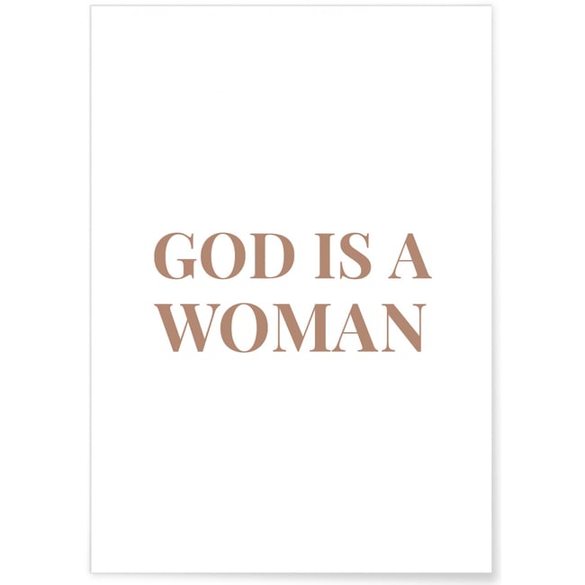 Affiche God is a woman Couleur blanc <span itemprop=