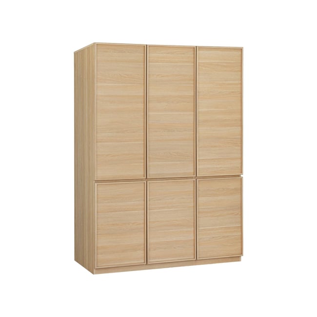 Module dressing décor bois 6 portes 1 penderie KUBA - SWEEEK