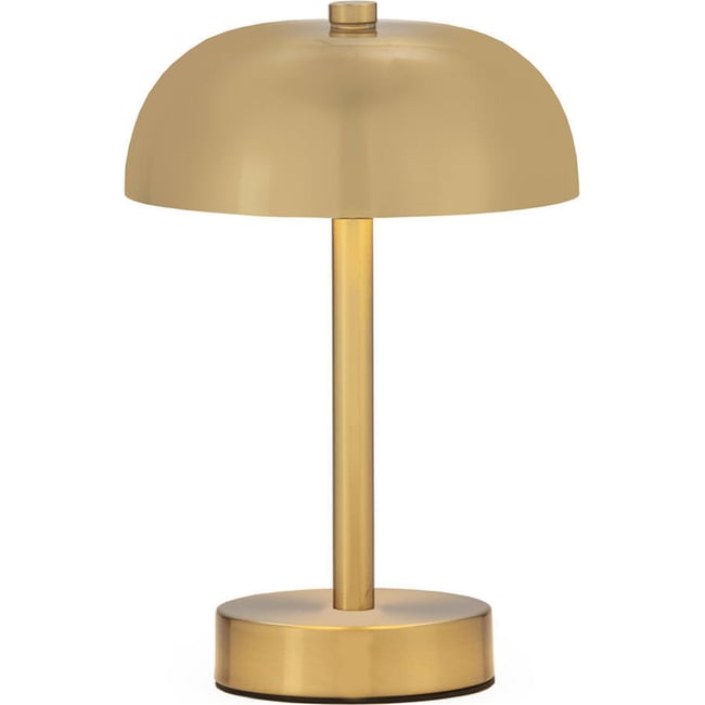 Lampe de table en métal au design arrondi Couleur doré <span itemprop=