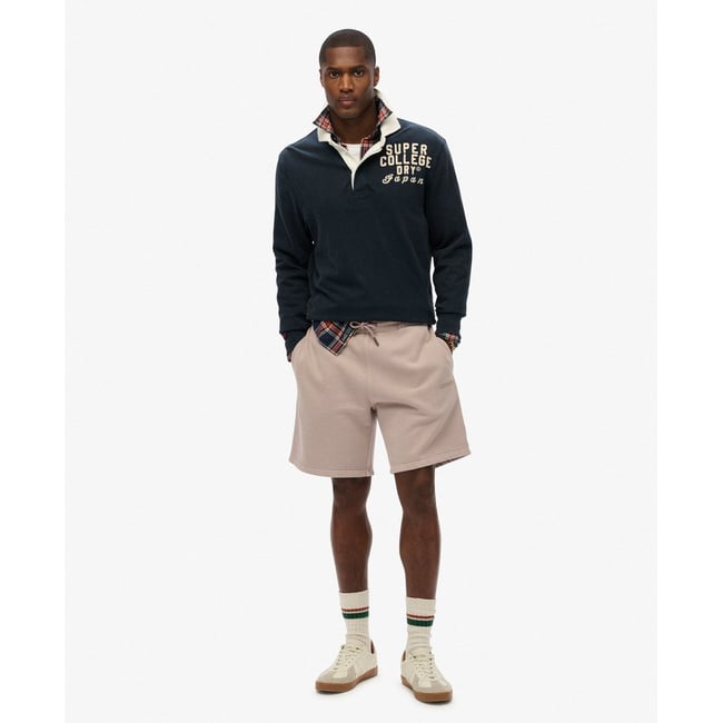 Short à micro logo beige foncé flammé <span itemprop=