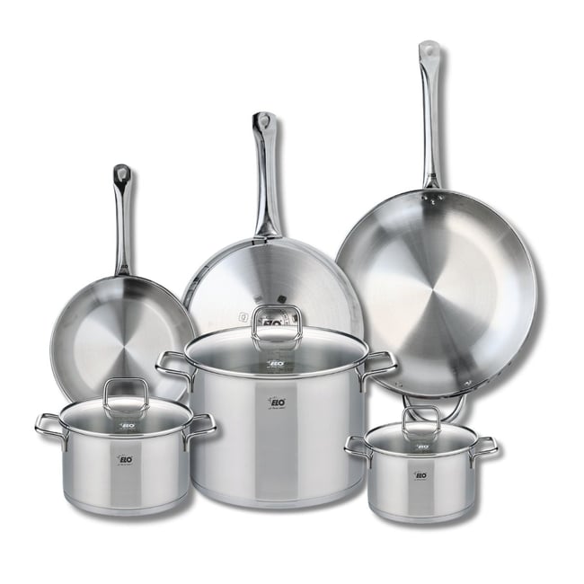 3 poêles 24/28/32cm + 3 faitouts 16/20/26cm PROFI CITRIN gris <span itemprop=