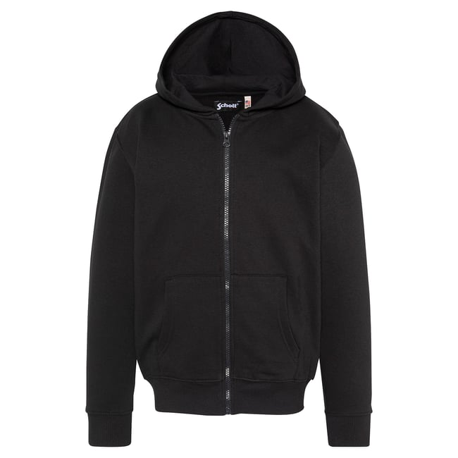 Sweatshirt zippé à capuche imprimé au dos enfant - SCHOTT
