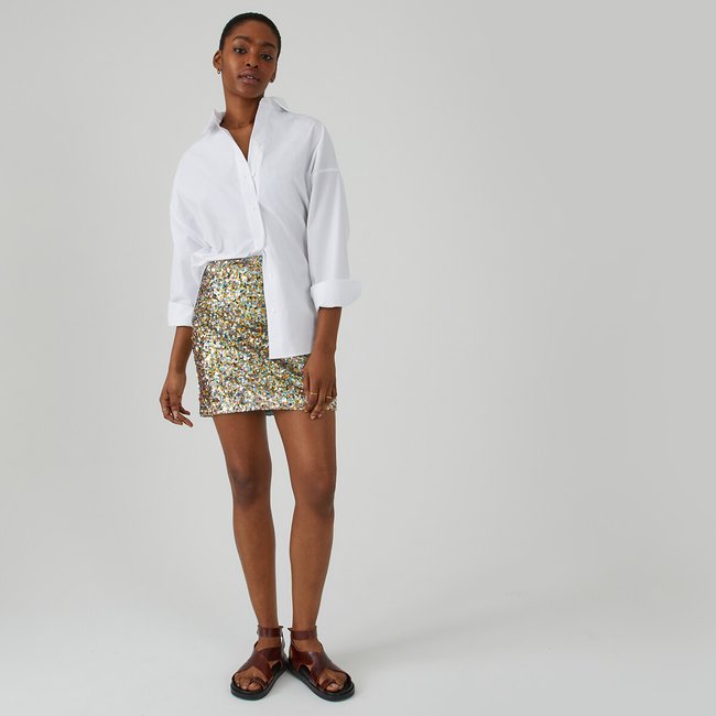Colourful sequin mini skirt clearance