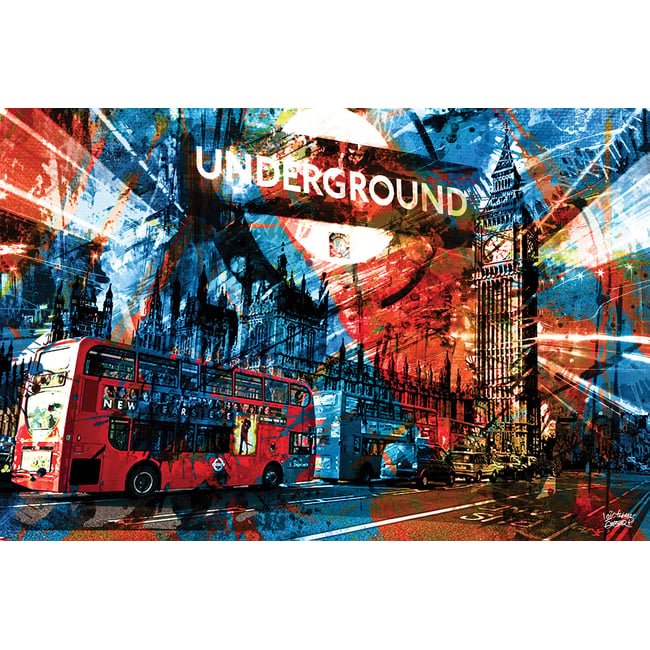 Tableau Affiche illustration graffiti london - HEXOA