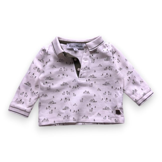 Polo bébé - Très bon état blanc <span itemprop=