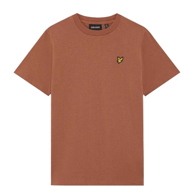 T-shirt manches courtes motif/style logo brodé rouge orange <span itemprop=