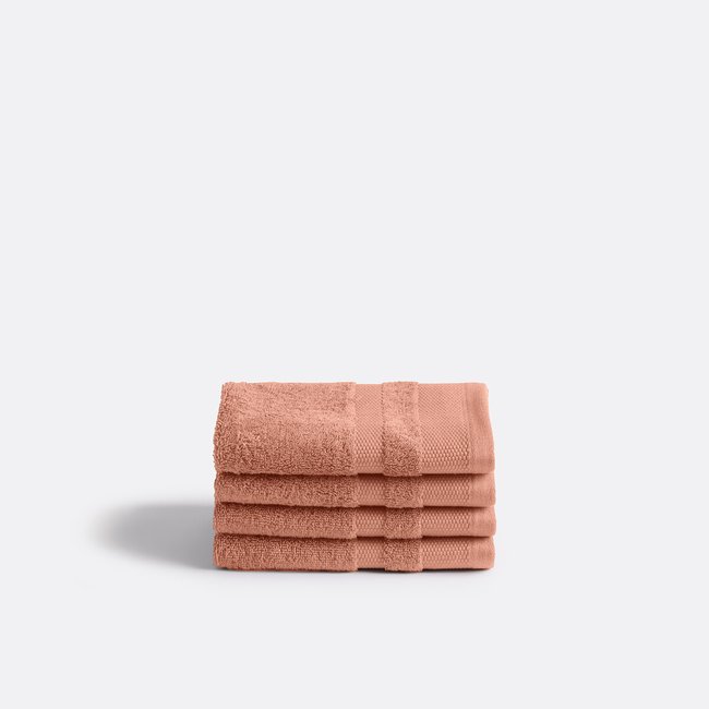 Set van 4 gastendoekjes in gekamd katoen, Kheops - LA REDOUTE INTERIEURS