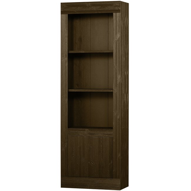 Vitrine 1 porte en pin YUMI Couleur marron chaud <span itemprop=