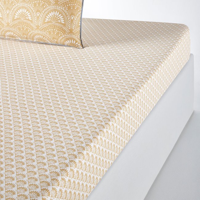 Bedrucktes Fixleintuch Jaipur, vorgewaschene Baumwolle bedruckt <span itemprop=
