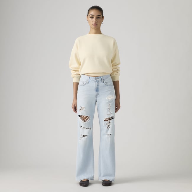 Jean Loose Boot bleu - do it again <span itemprop=