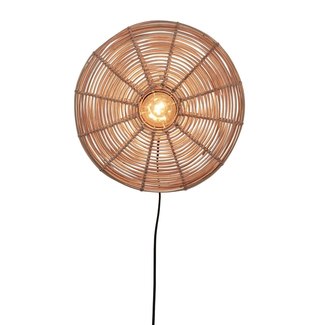 Lampe Murale Rotin TANAMI Couleur rotin <span itemprop=