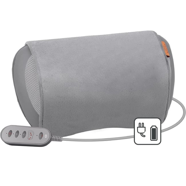 Coussin massant chauffant rechargeable eden gris <span itemprop=