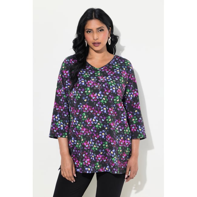 T-shirt en coton Pima noir <span itemprop=