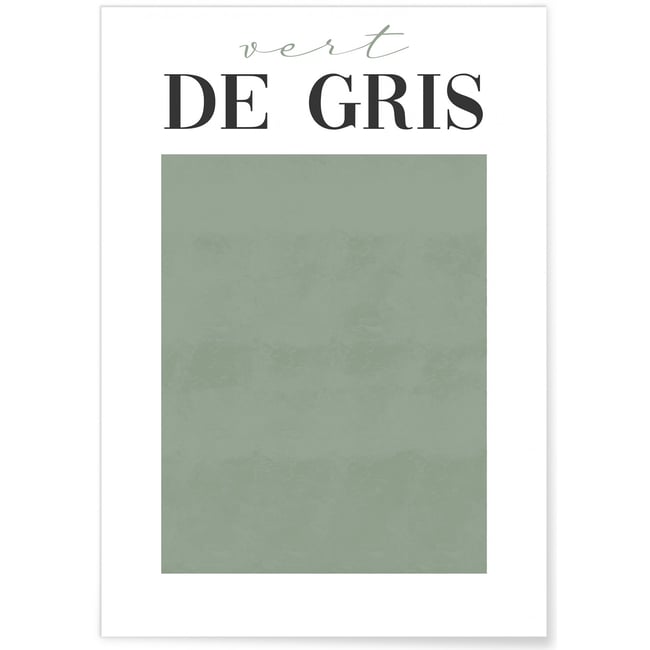 Affiche Vert de Gris Couleur blanc <span itemprop=