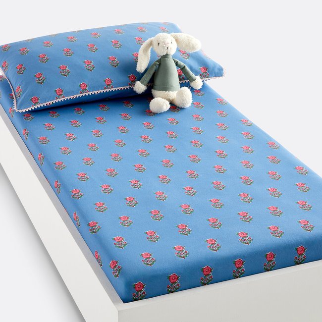 Lençol-capa para bebé, 50% algodão reciclado, Alanis estampado <span itemprop=