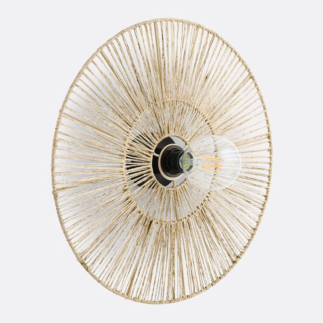 Yaku 50cm Diameter Round Hemp Wall Light, natural, LA REDOUTE INTERIEURS