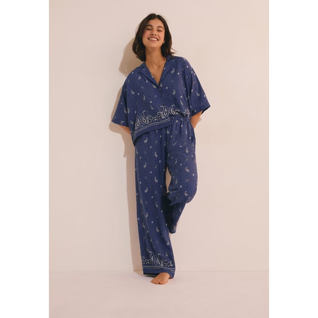 Pantalon de pyjama à motifs ALUNA marine <span itemprop=