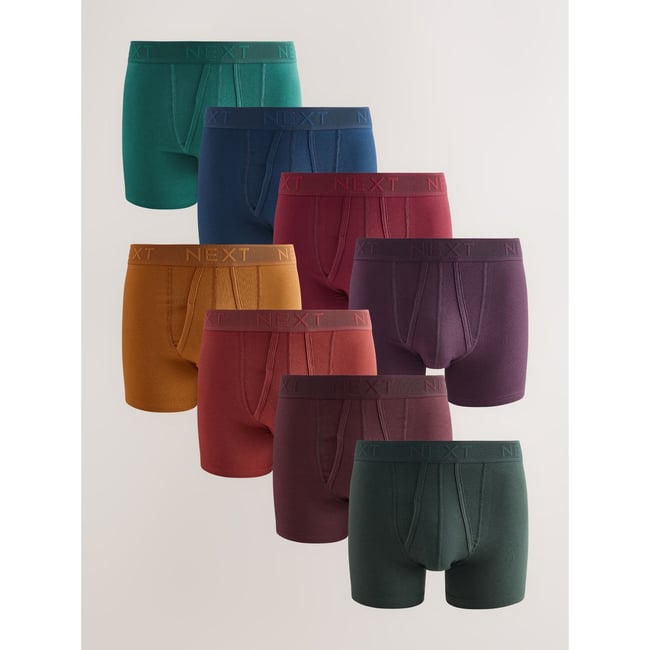 Boxers avec ouverture sur le devant marine/rouge riche <span itemprop=