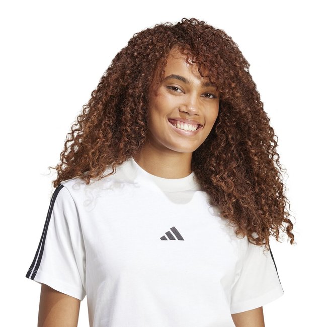 Camiseta Essentials Slim 3-Stripes blanco <span itemprop=