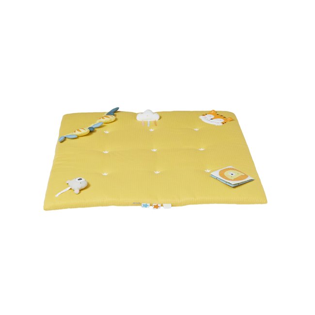 Tapis d'éveil en lange sans arche Tropik moutarde <span itemprop=