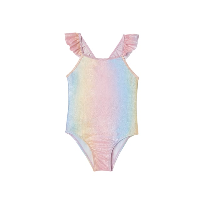 Maillot de bain 1 pièce glitter rose <span itemprop=