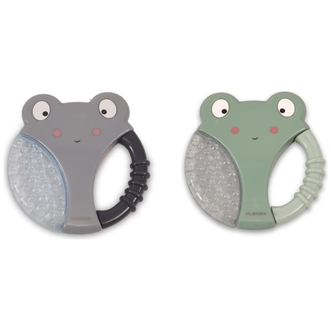 Lot de 2 anneaux de dentition gris, vert <span itemprop=