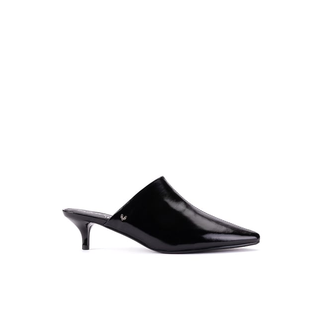 Chaussures à talon cuir Adda black <span itemprop=