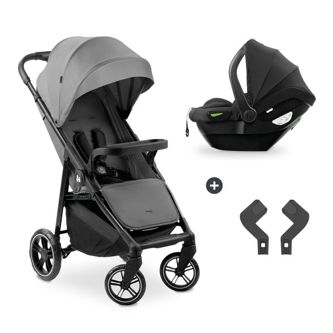 Poussette duo Shop N Care Travel Set gris <span itemprop=