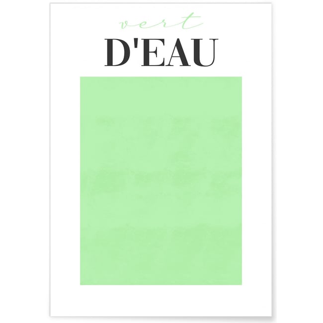 Affiche Vert d'Eau Couleur blanc <span itemprop=