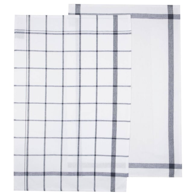 Lot de 2 torchons imprimés TRADITION bleu <span itemprop=