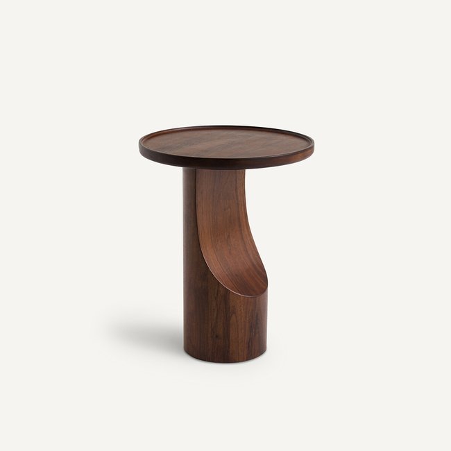 Bout de canapé noyer et placage noyer, Stigido Couleur noyer <span itemprop=