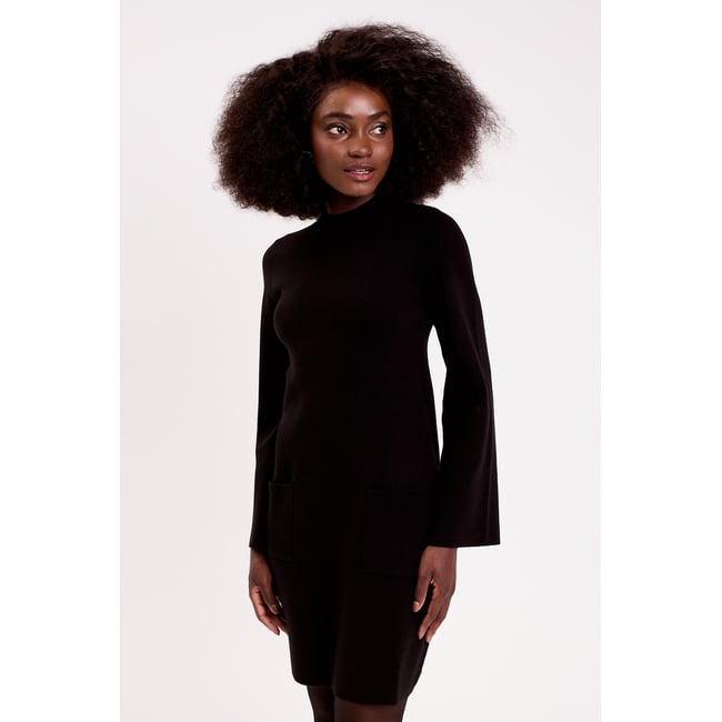 Robe manches longues col montant - CACHE CACHE