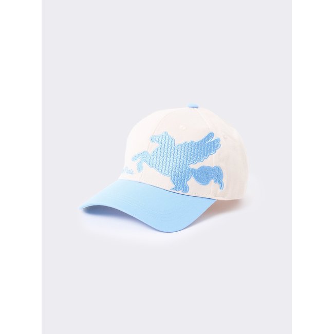 Casquette bicolore broderie texturé pégase cashmere blue <span itemprop=