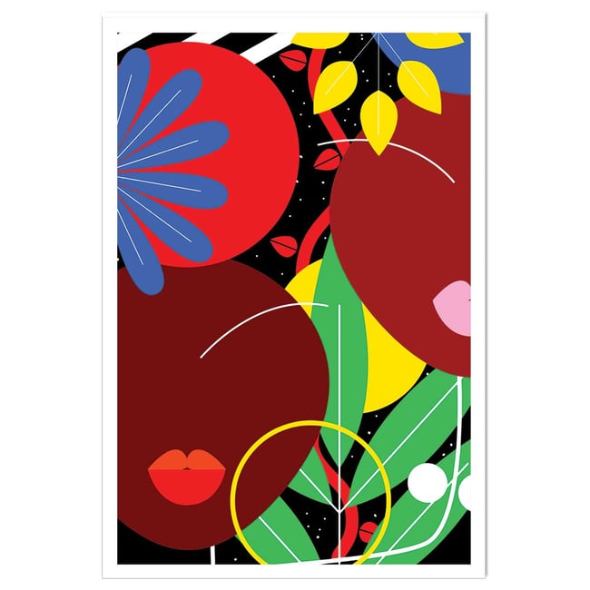 Affiche collage french kiss - HEXOA