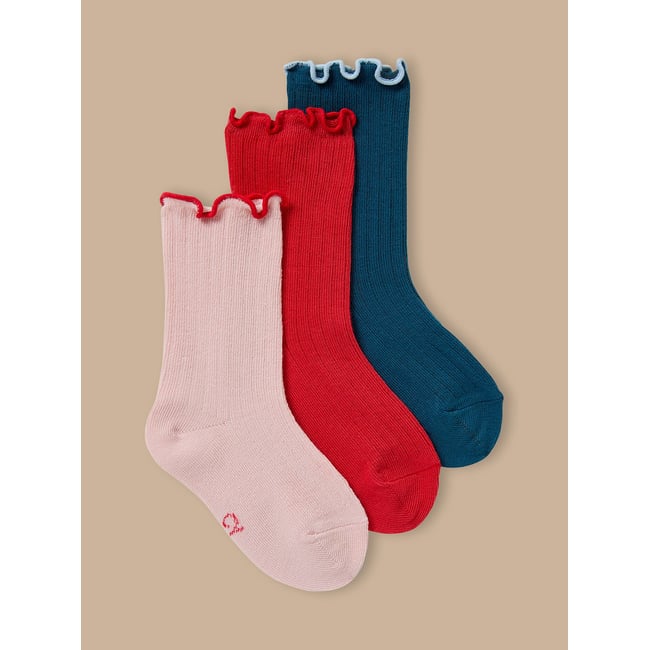Lot de 3 paires de chaussettes rose tendre <span itemprop=