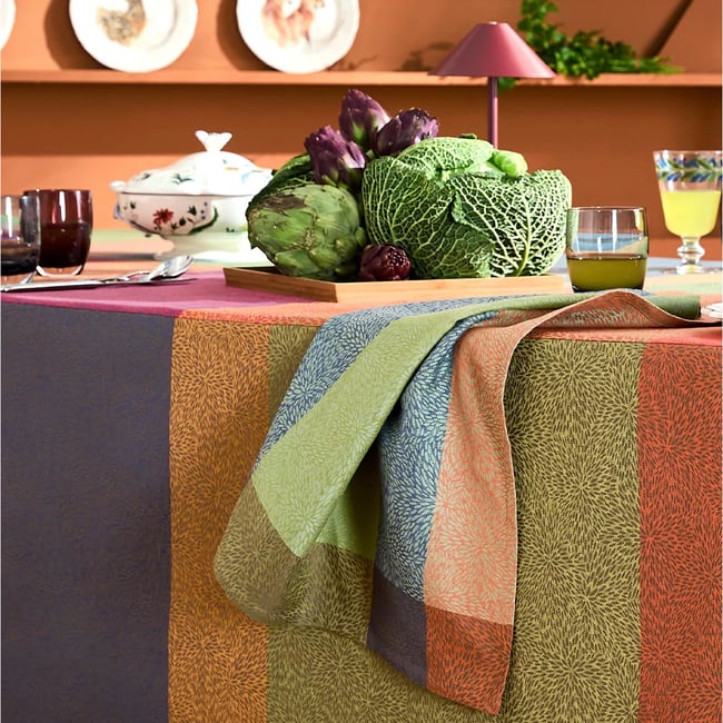 Serviette pur coton MILLE BAIES shetland <span itemprop=