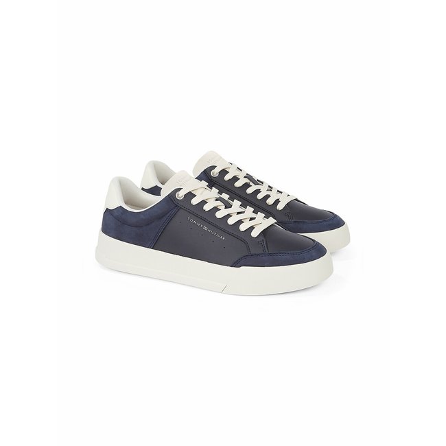 Baskets Court nubuck  bleu marine <span itemprop=