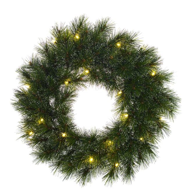 Couronne de Noël Ø60 cm GLENDON Couleur vert <span itemprop=
