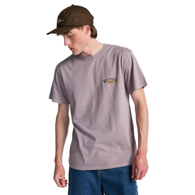 T shirt manches courtes BURN OUT violet purple ash <span itemprop=