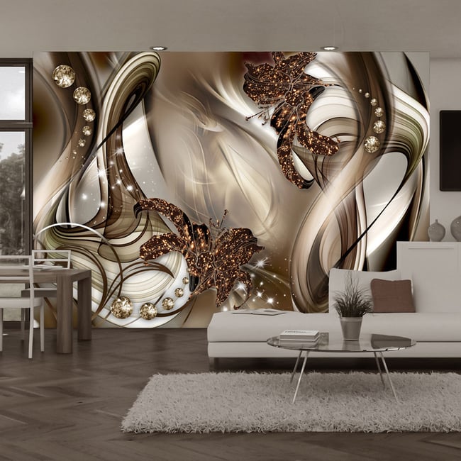 Papier peint intissé panoramique Abstractions Eccentric Composition Couleur multicouleur <span itemprop=