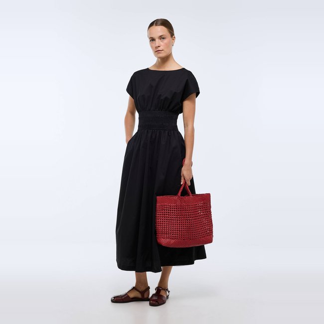 Robe midi cintrée en coton BIO GOTS - MONOPRIX
