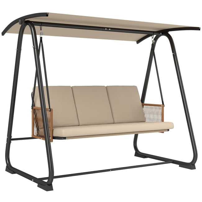 Banc à bascule Métal Marron sable sable, noir, marron <span itemprop=