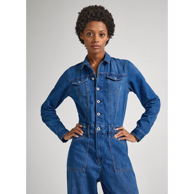 Denim boilersuit blue denim Pepe Jeans La Redoute
