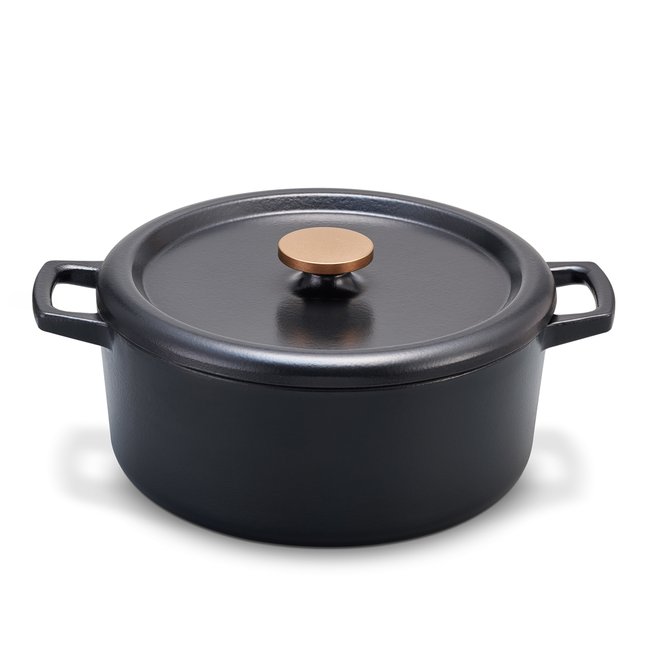 Cocotte ronde 30 cm  -NORI noir <span itemprop=