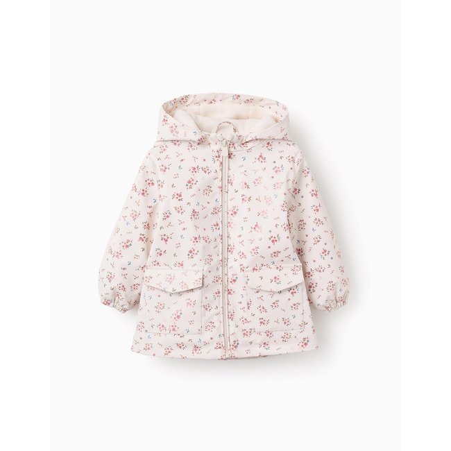 Parka Florale en Caoutchouc beige clair <span itemprop=