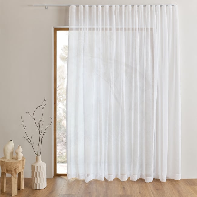 Kit rail extensible + Voilage wave - QABANE - HOME MAISON