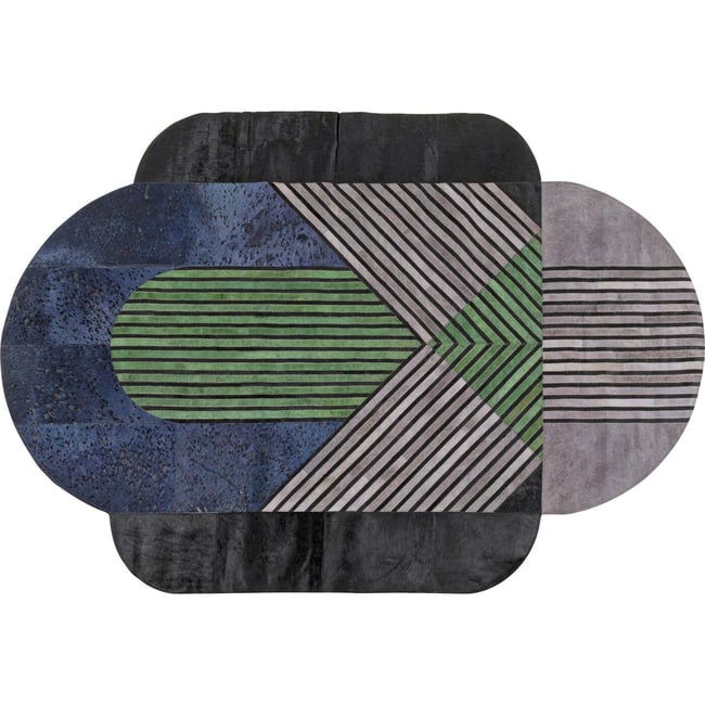 Tapis en cuir, ENTREE Couleur multicolore <span itemprop=