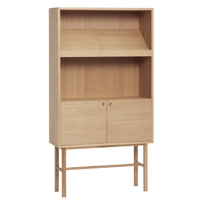 Étagère en placage de chêne et bois de chêne ARCHIVE Couleur naturel <span itemprop=