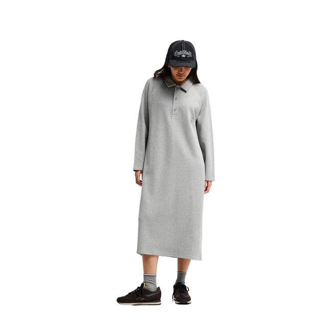 Robe longue polo ASSINIE gris light grey heather <span itemprop=